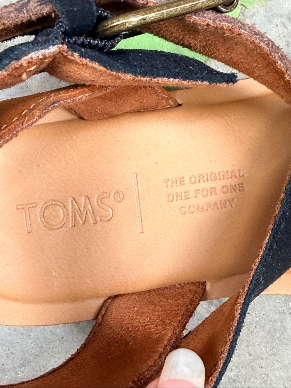 TOMS Sidney Sandals W7 Suede Animal Hybrid Print Boho Comfort Mobwife - Picture 11 of 11